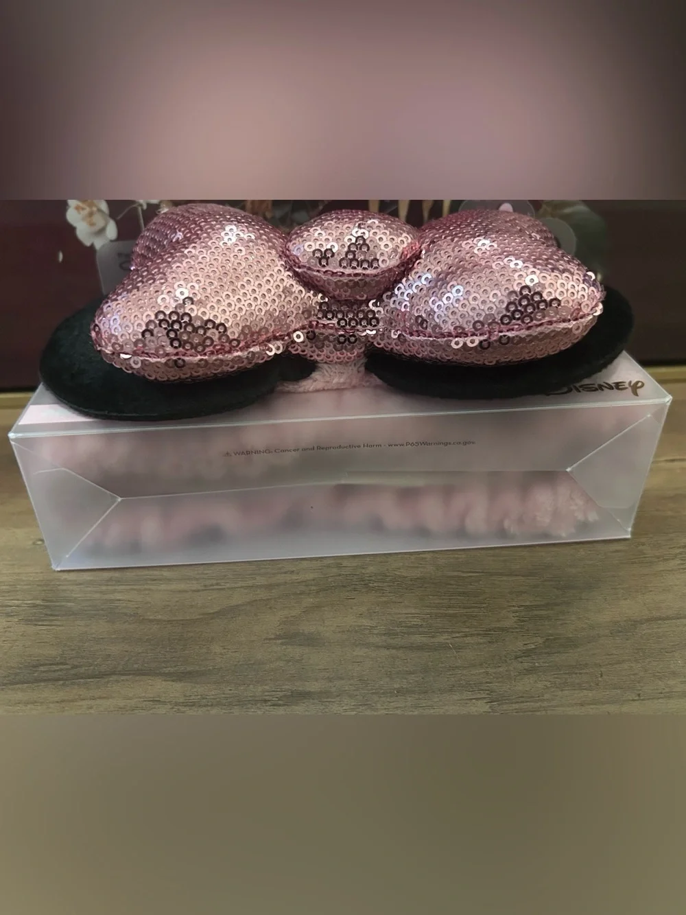 The Crème Shop x Disney Plush Spa Pink Sequin Headband